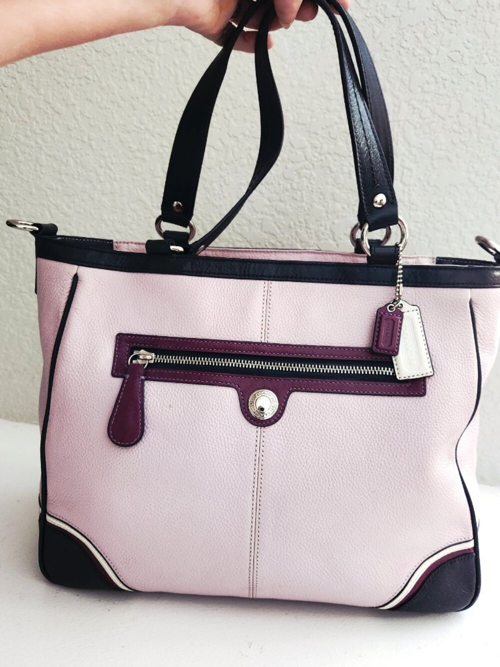Euc Coach Laura Y2k Leather Spectator Shoulder Bag Purse